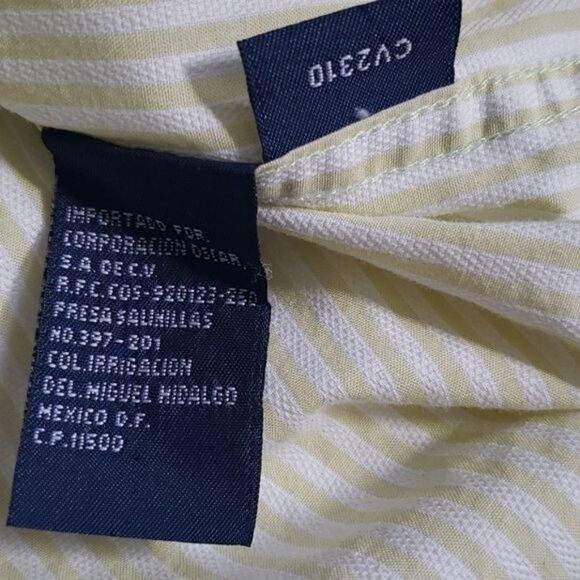 Vintage Oscar de La Renta Menswear Yellow Striped Shirt - Picture 7 of 10